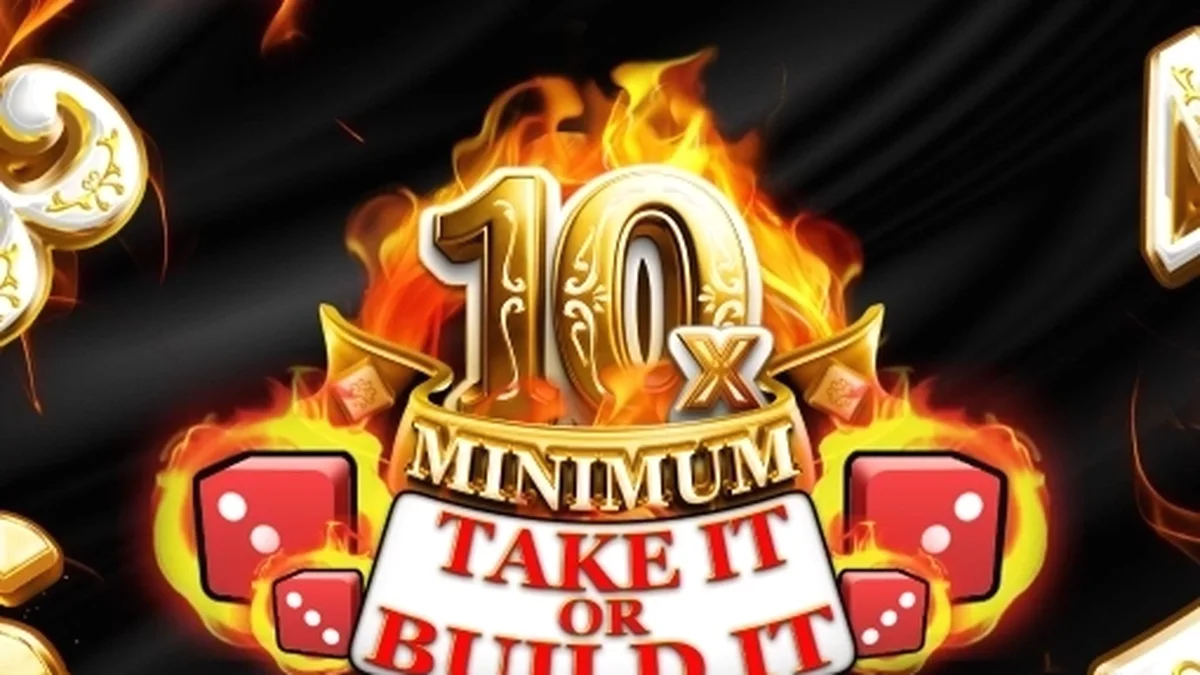 Tampilan antarmuka permainan slot 10x Minimum Take It or Build It