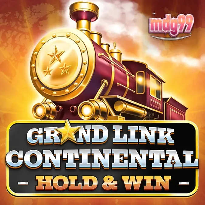 Tampilan visual slot Grand Link Continental: Hold & Win dengan tema kereta api mewah